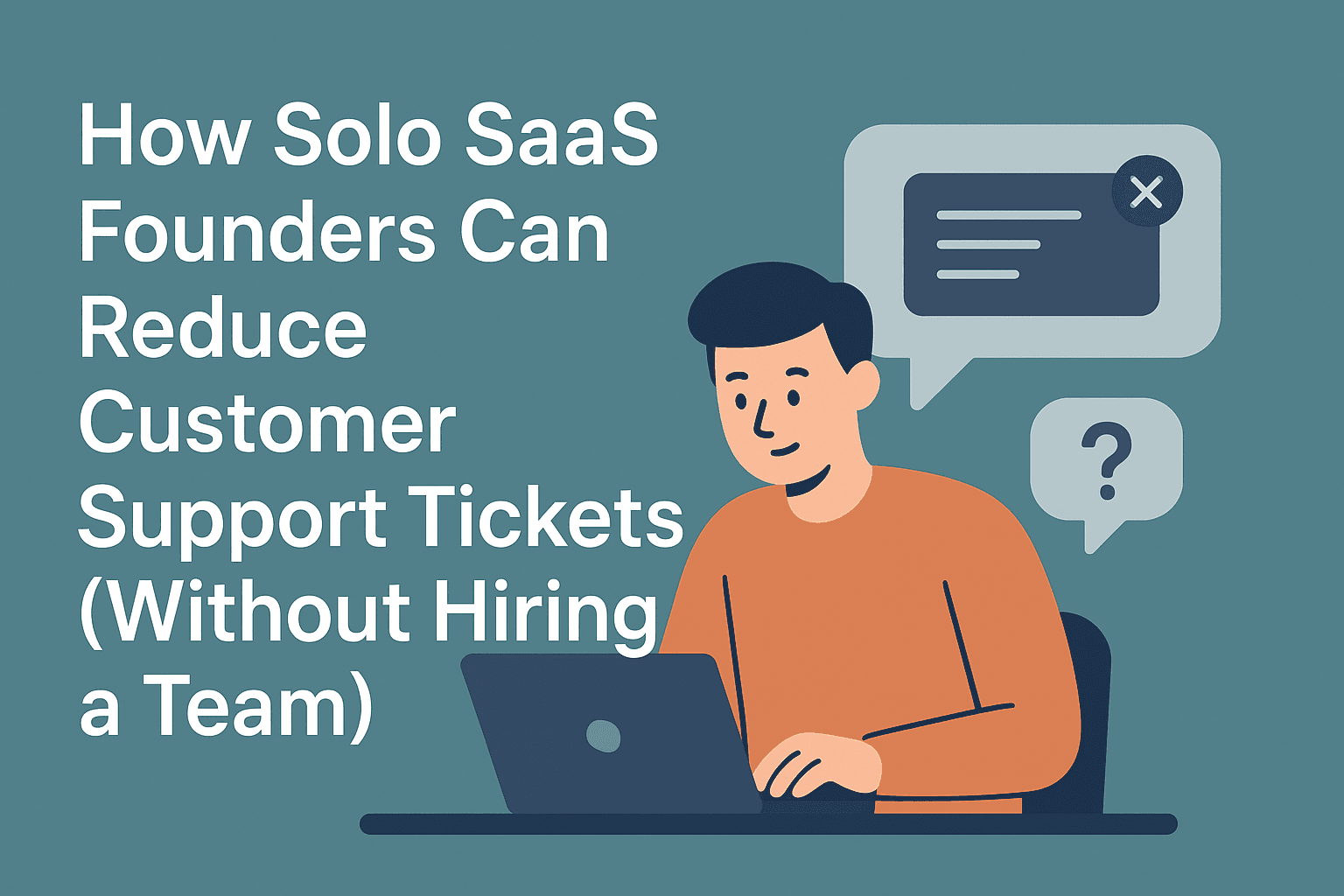How Solo SaaS Founders Can Reduce Support Requests with an AI Support Bot - chatRAG blog featured image