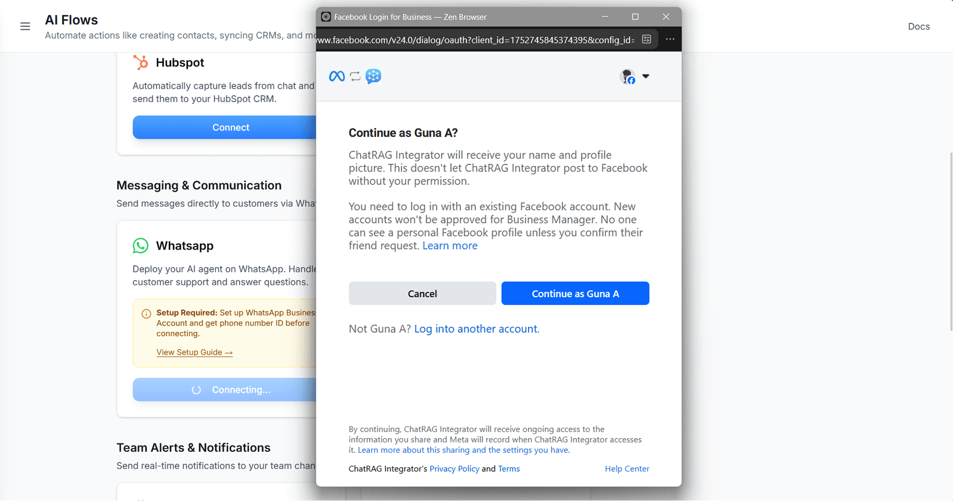 facebbok login